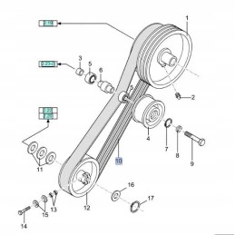 Pavarų dėžės diržas new holland tx 84817634 cnh