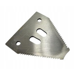 Derliaus nuėmimo peilis su dantytais ašmenimis dubens viršuje