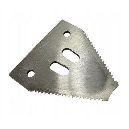 Derliaus nuėmimo peilis su dantytais ašmenimis dubens viršuje