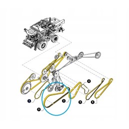 Kūlimo juosta be reduktoriaus 84061615 new holland cx