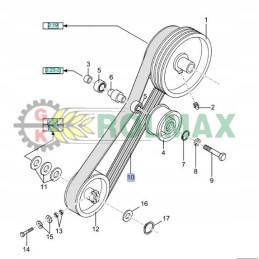 Pavarų dėžės diržas new holland tx 84817634