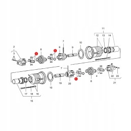 Kardaninio veleno kryžminė galvutė mf la322246000 originali