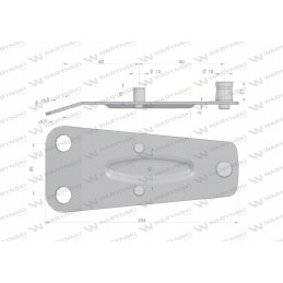 Peilio laikiklis lenkiškajai rotacinei žoliapjovei, skylės skersmuo 19