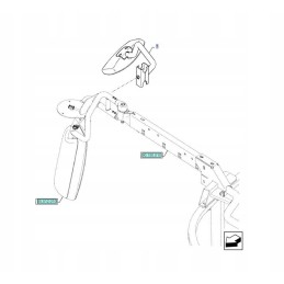 Veidrodinė rankena new holland cr cx tc 47358131 cnh