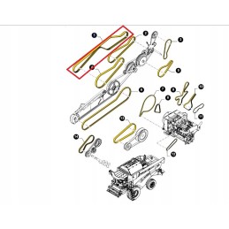 Antraštės pavaros diržas 84334995 new Holland cx