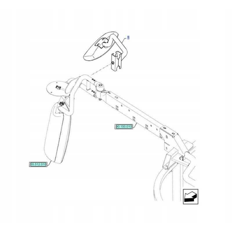 Veidrodinė rankena new holland cr cx tc 47358131