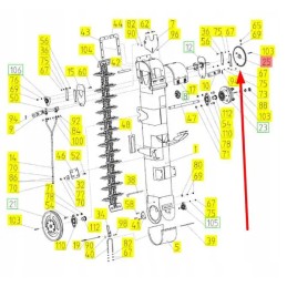 100535135 grūdų transporterio grandinės ratas