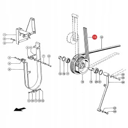 Claas 1424218 Gates V formos diržas