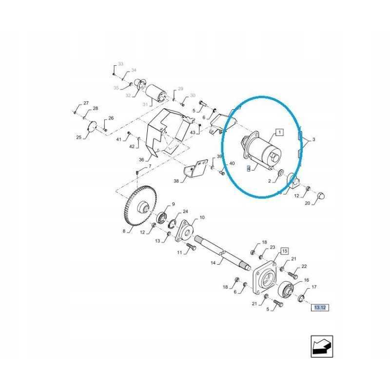 Elektros variklis new holland tc 84043540 cnh