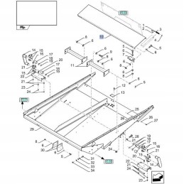 New Holland CX CR 84073389 CNH purtyklės dangtelis