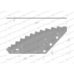 Tiekimo vagono peilis, 22 mm anga, motogeneric
