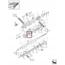 Guolių gaubto korpusas 80444104 cnh