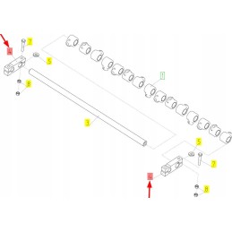 100109147 ritės noragų veleno tvirtinimas