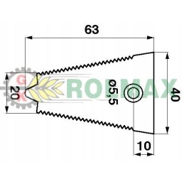 Claas 522184 rasspe dalgio ašmenys