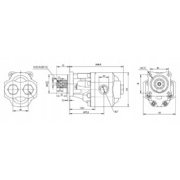 Dviejų krypčių hidraulinis siurblys 82 cm3 aps./min hds