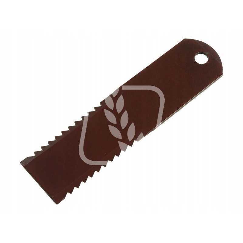 Dantytas pašarų kombaino peilis 195x50x3mm fi 12mm 060030