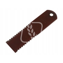 Dantytas pašarų kombaino peilis 195x50x3mm fi 12mm 060030
