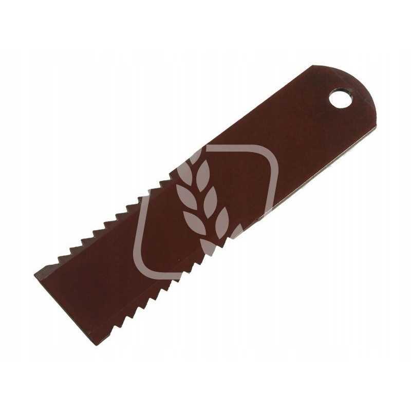 Dantytas pašarų kombaino peilis 195x50x3mm fi 12mm 060030