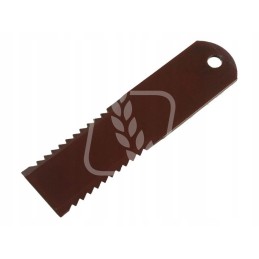 Dantytas pašarų kombaino peilis 195x50x3mm fi 12mm 060030