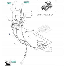 New Holland TS Ford pavarų perjungimo trosas 82015807