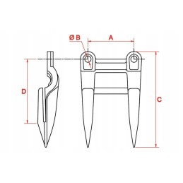 0006762354n kaltinis dvigubas bajonetas tinka Claas
