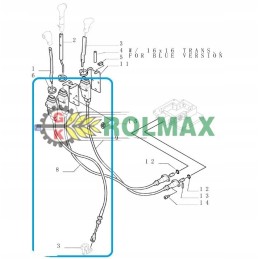 New Holland Ford pavarų perjungimo trosas 82007877