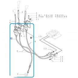 Pavarų perjungimo trosas new holland ford 82007877 cnh