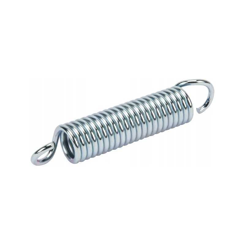 Spyruoklė, kuri įtempia svirtį, sukabina krumpliaračio pavarą