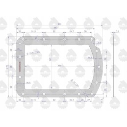 Visas C 330 ašies dėžės tarpiklių komplektas