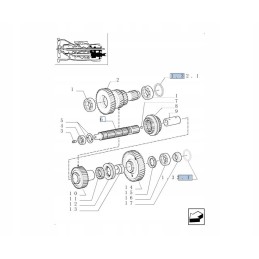 Pavarų dėžės velenas new holland tm t7 t6000 fiat