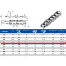 Vienos eilės ritininė grandinė 16a 1 galla 1