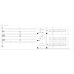 Dviejų eilių grandinės grandis 06b 2 3 8