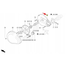 666902 2 ritės pavaros korpuso pagrindas