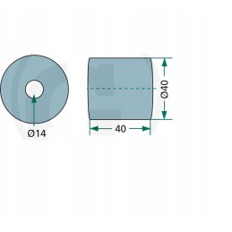 Guminis bamperis 14x40x39mm New Holland grūdų sijotuvas
