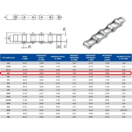 Vienos eilės ritininė grandinė s 42 galla s42