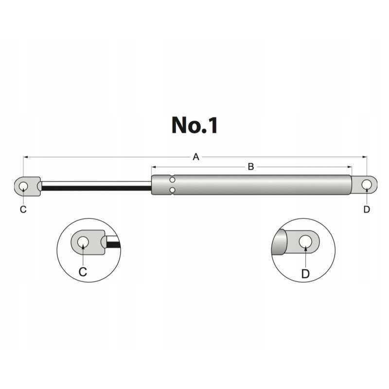 Dujinio amortizatoriaus pavara a 445 s 180 f 100n