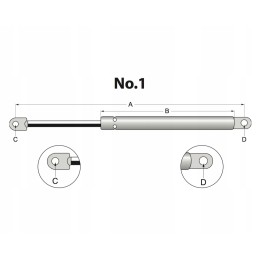 Dujinio amortizatoriaus pavara a 365 s 150 f 350n