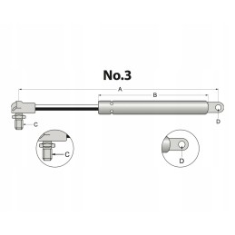 Dujų amortizatoriaus pavara a 400 b 200 f 240n