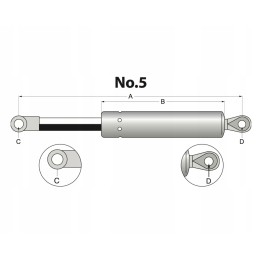 Dujų amortizatoriaus pavara a 215 b 115 f 1100n