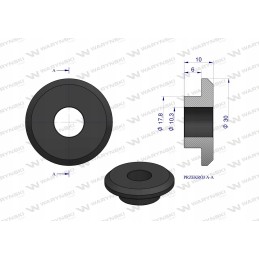 Vidinė pašarų kombaino peilio įvorė 18mm Claas Warynski