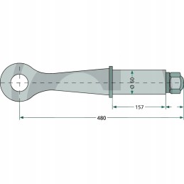 Prikabinimo kilpa su kaiščio skersmuo 50 mm be kamštinės veržlės