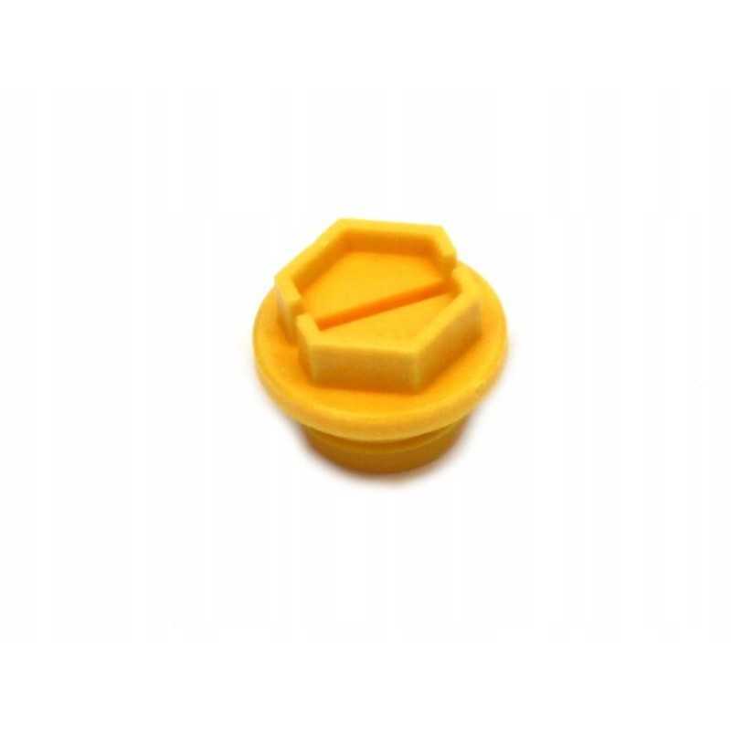 Plastikinis dangtelis m18x1 5 geltonas