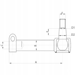 Kairė jungtis sulenkta jd al68254 275mm m28x1 5