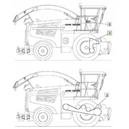 John deere az39677 trupintuvo diržų komplektas
