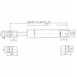Dujinis spyruoklinis amortizatorius mf l500 325n 3301488m9
