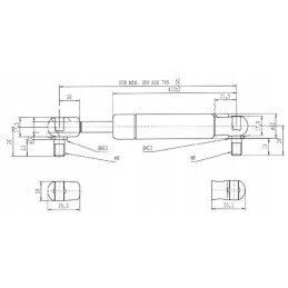 Dujinė amortizatoriaus spyruoklė l785 mm 700n stabilus