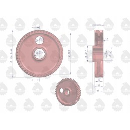 Paskirstymo pavara ant stebulės veleno 31mm C330