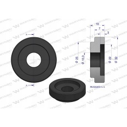 Išorinė įvorė peiliui 22mm Waryn bison