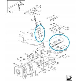 New Holland TC FX 8043183 rankinio stabdžio trosas