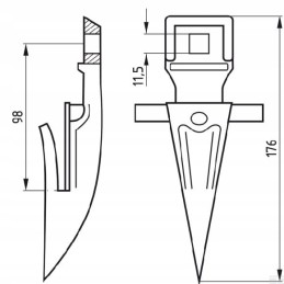 Claas 522182 vienos galvutės durtuvas